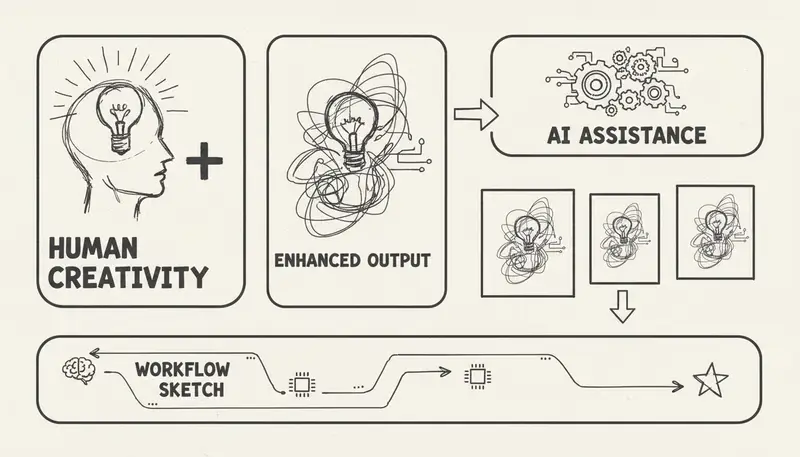 Human creative enhancement workflow