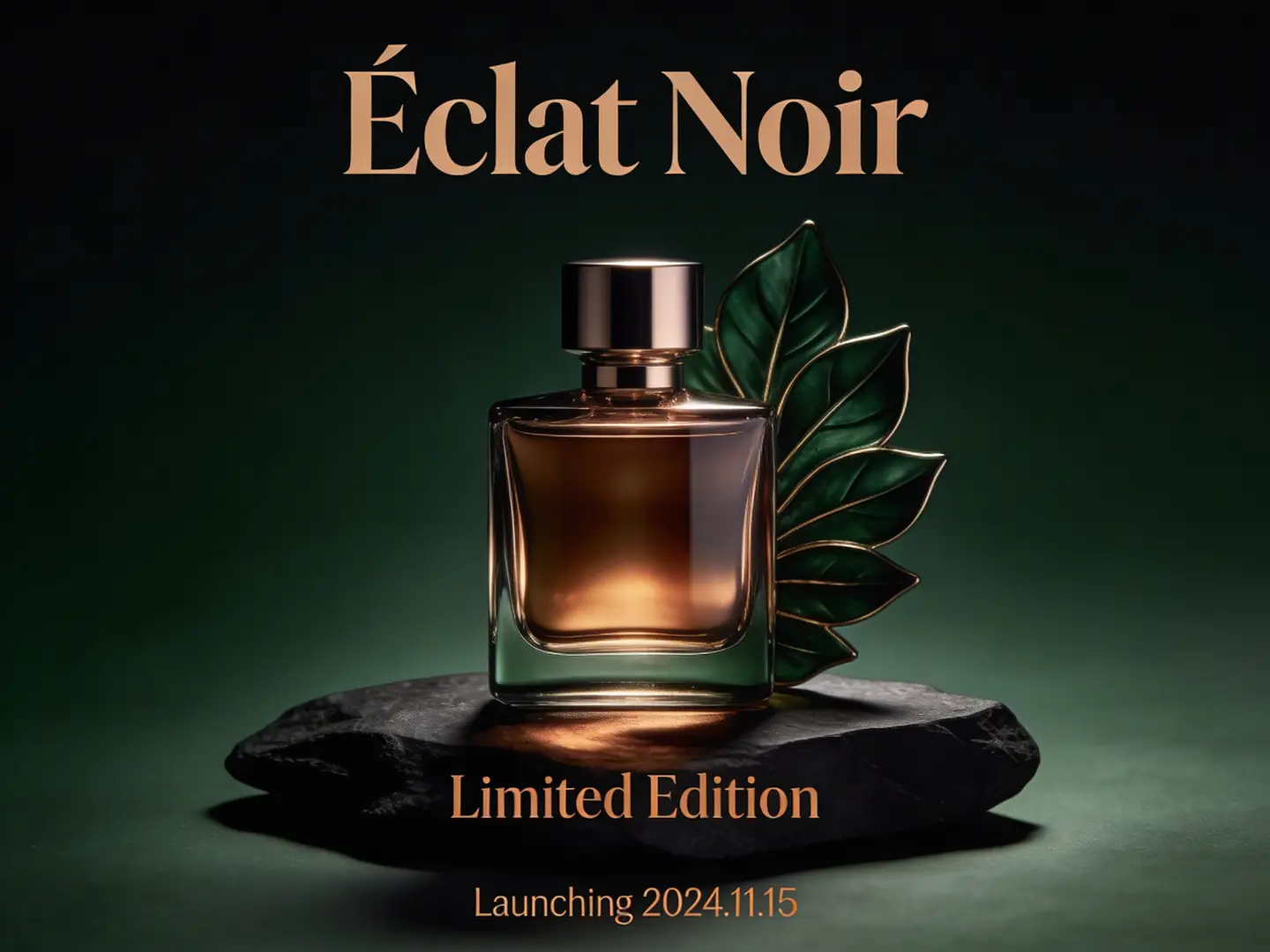 A polished luxury launch poster concept with a clean layout, premium studio lighting, and a fully campaign-ready visual style.