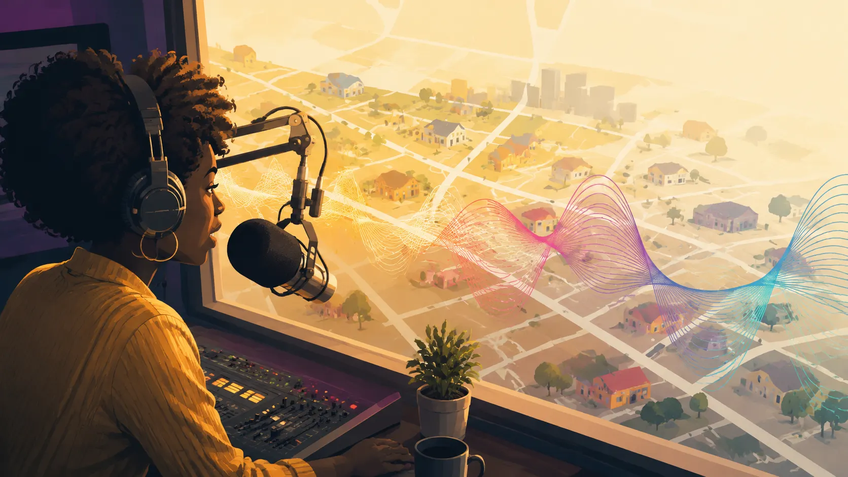 Atmospheric poster for the Create a Radio Jingle template