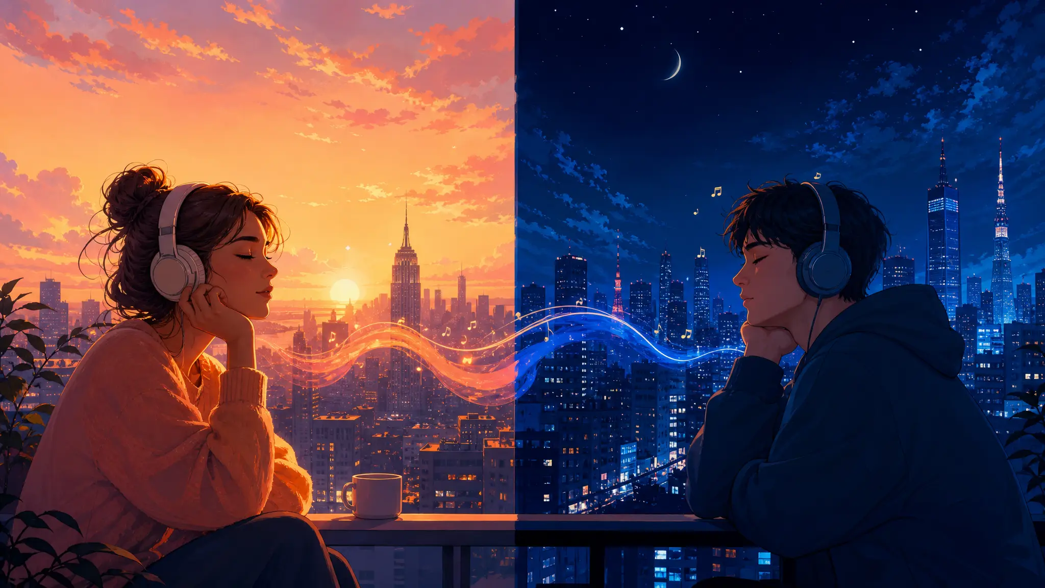 Atmospheric poster for the Long Distance Love Song template