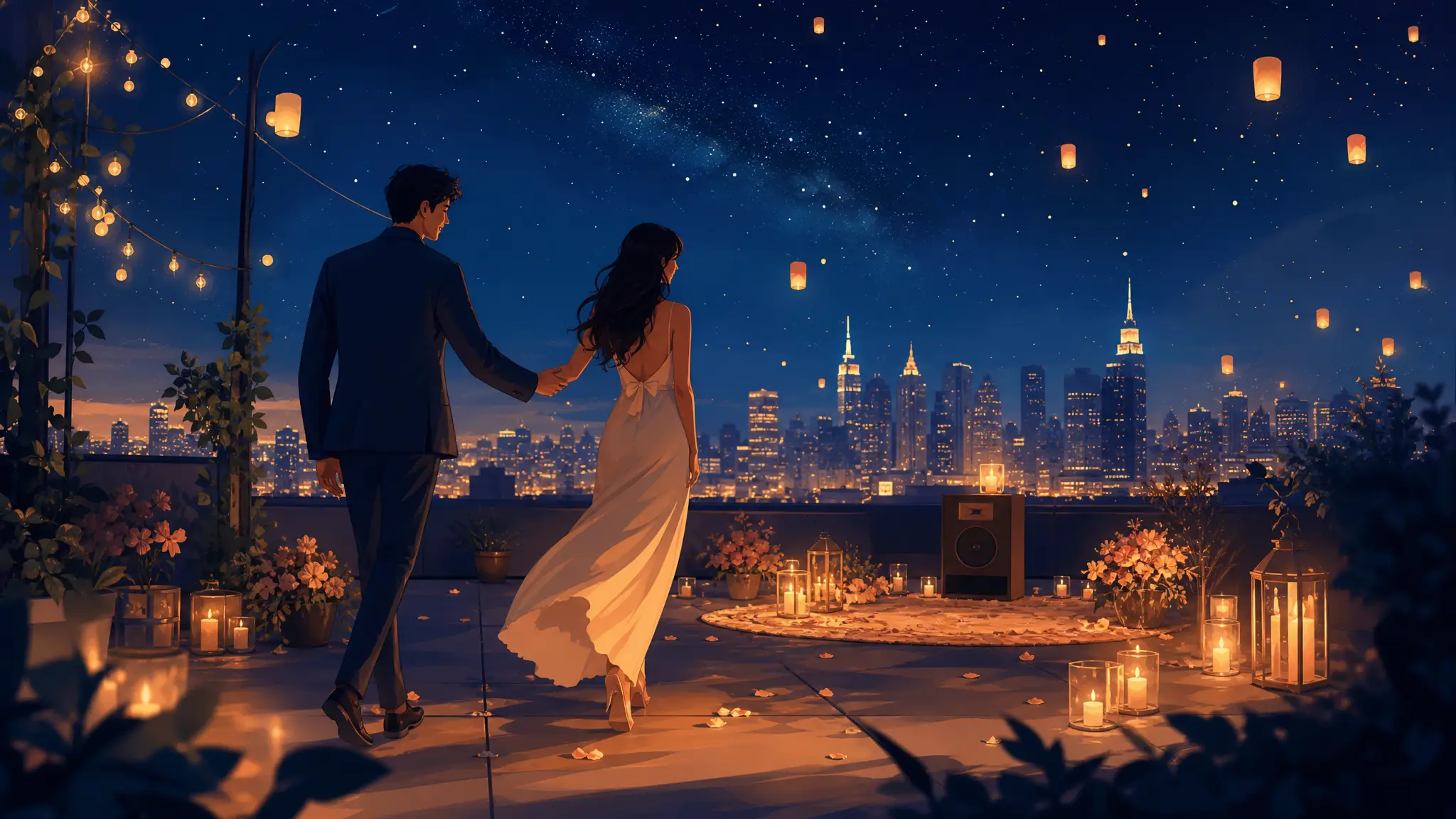Atmospheric poster for the Proposal Love Song template