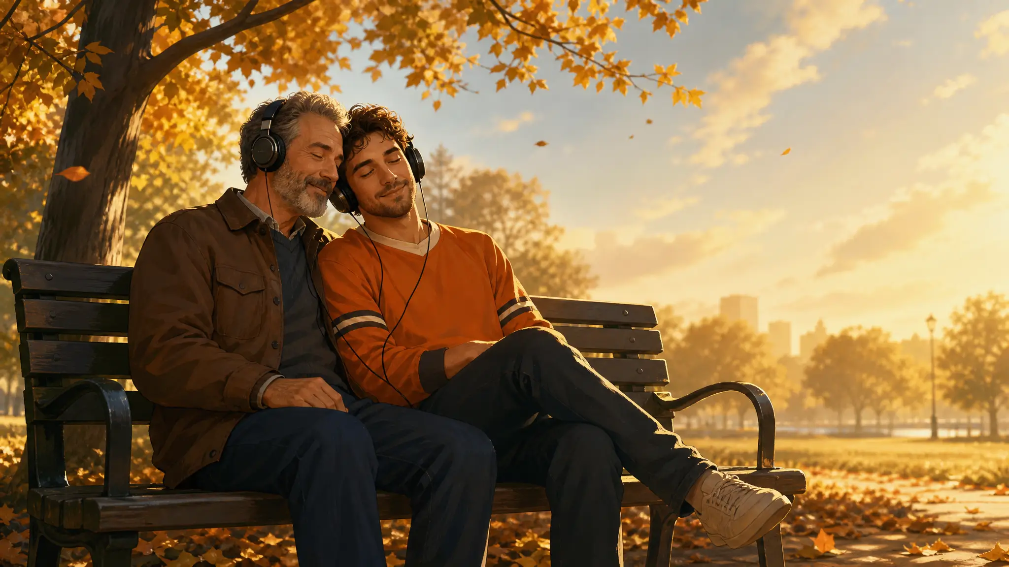 Atmospheric poster for the Song for Dad template