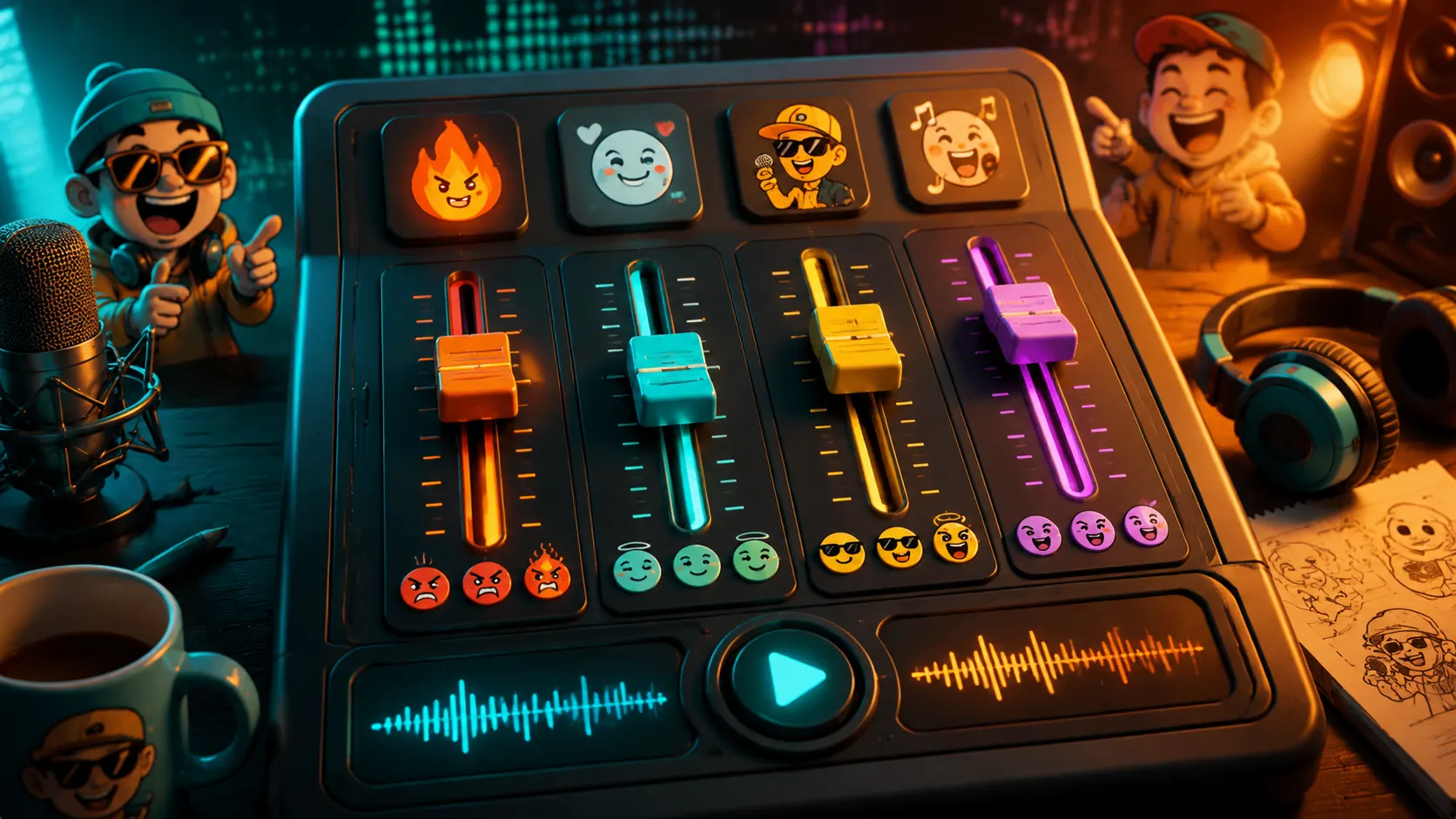 Tone controls for a playful roast song generator