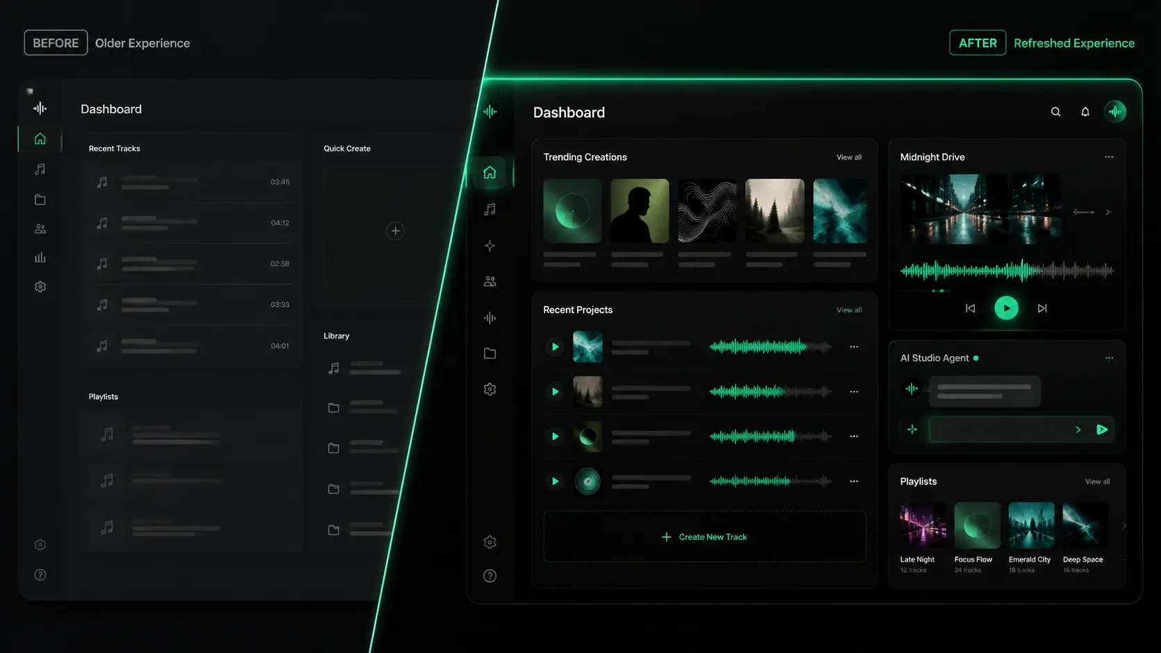 Music Make 2.0 UI Refresh: A Cleaner Dark Studio Experience